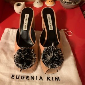 Eugenia Kim Pink Suede Tilly Heeled Mules, 8